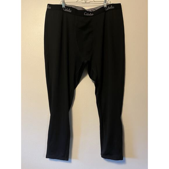 Cabelas Men's Heavy Weight Size 3XL Base Layer Black Thermal Pants Outdoors - Picture 1 of 8